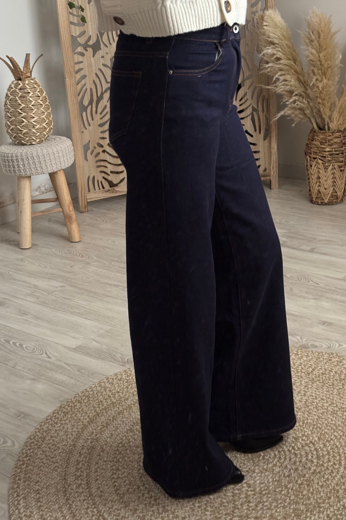 JEANS WIDE LEG BRUT