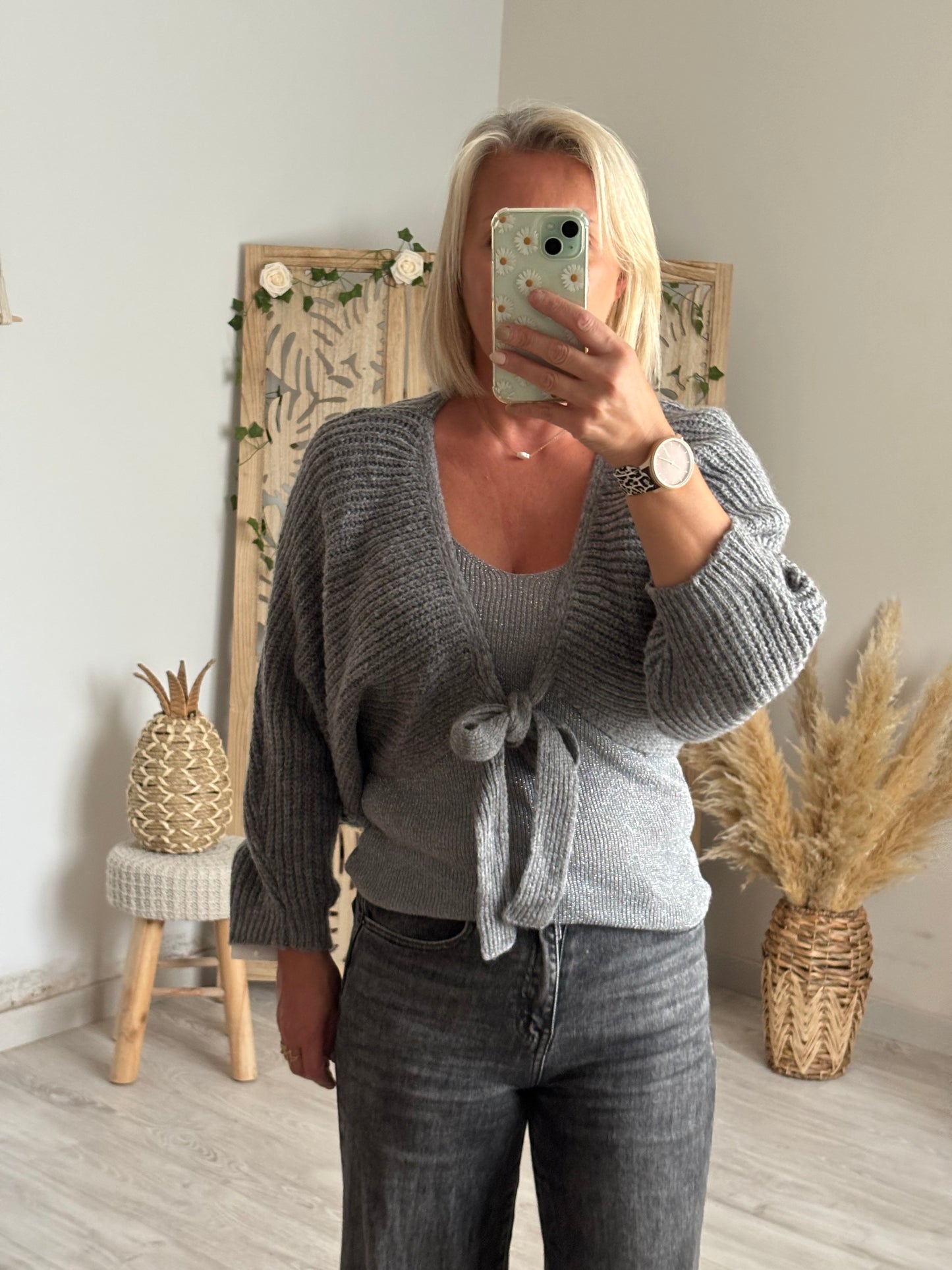 GILET BOLERO GRIS
