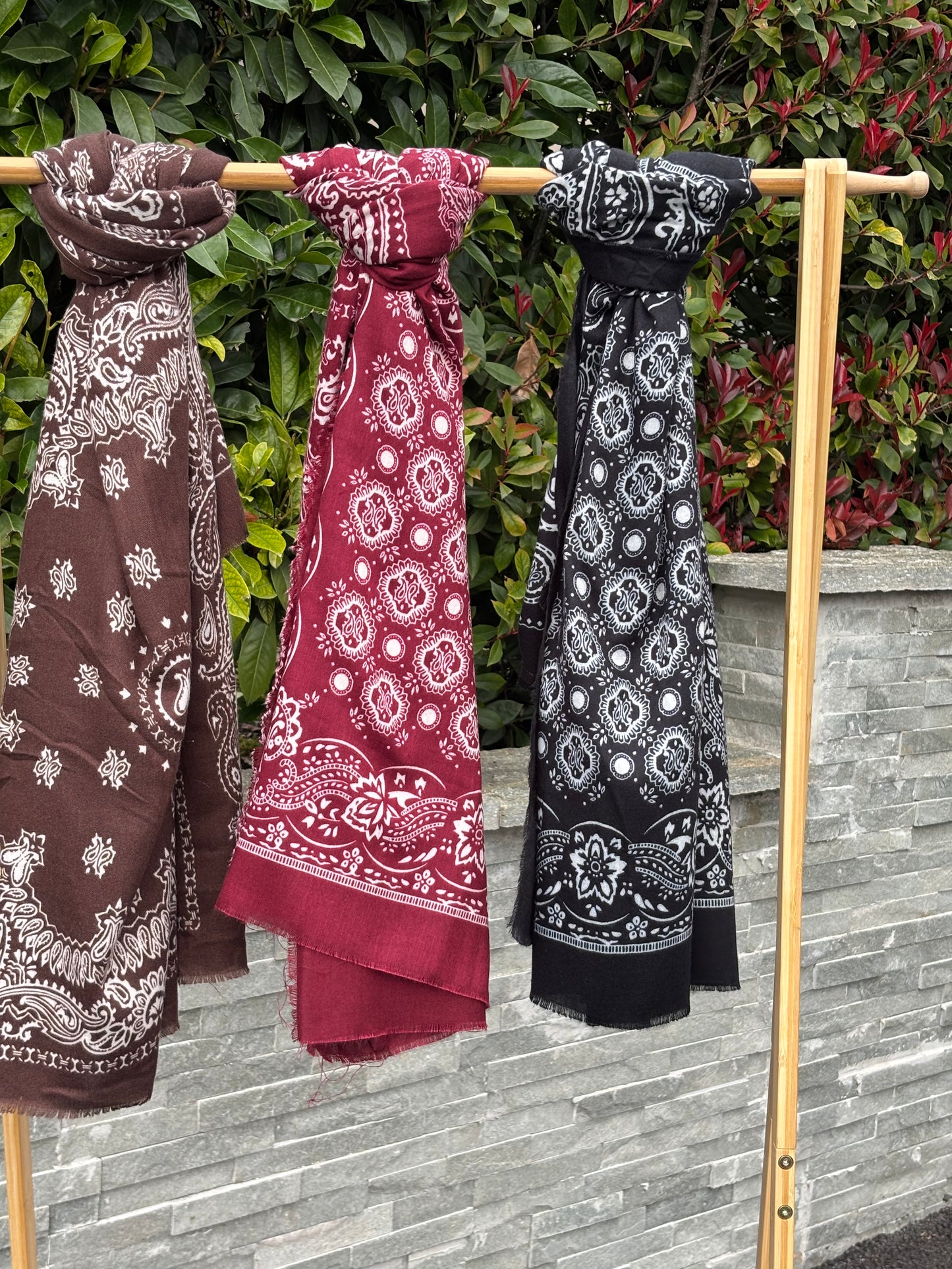 ECHARPE BANDANA BORDEAUX