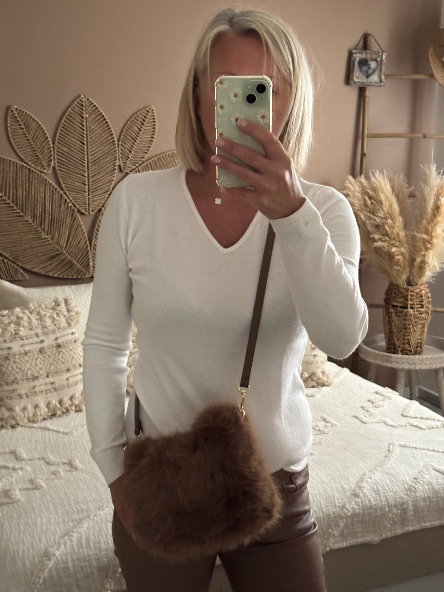 SAC POILU MARRON GLACE