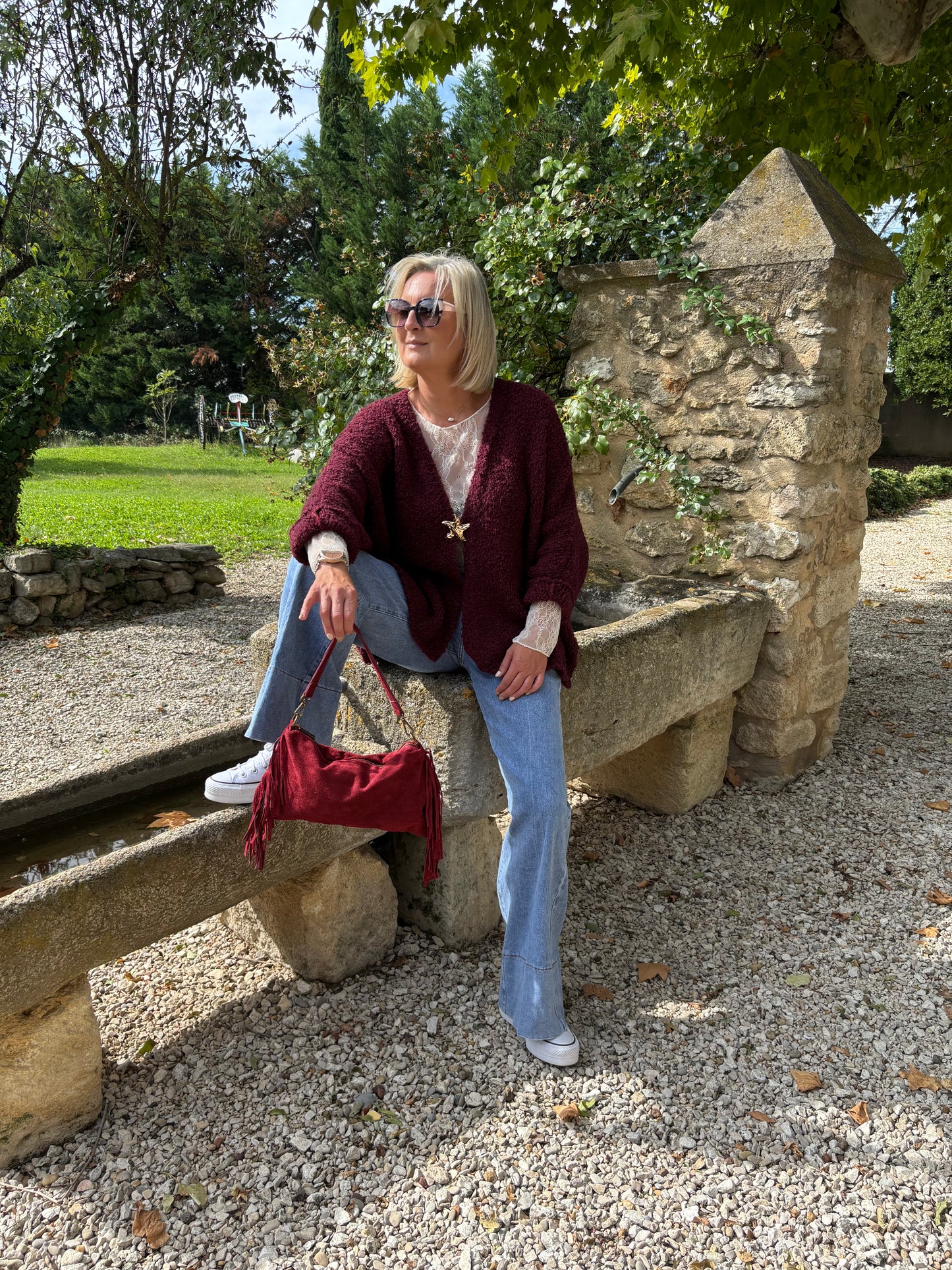 GILET ETOILE DE MER BORDEAUX