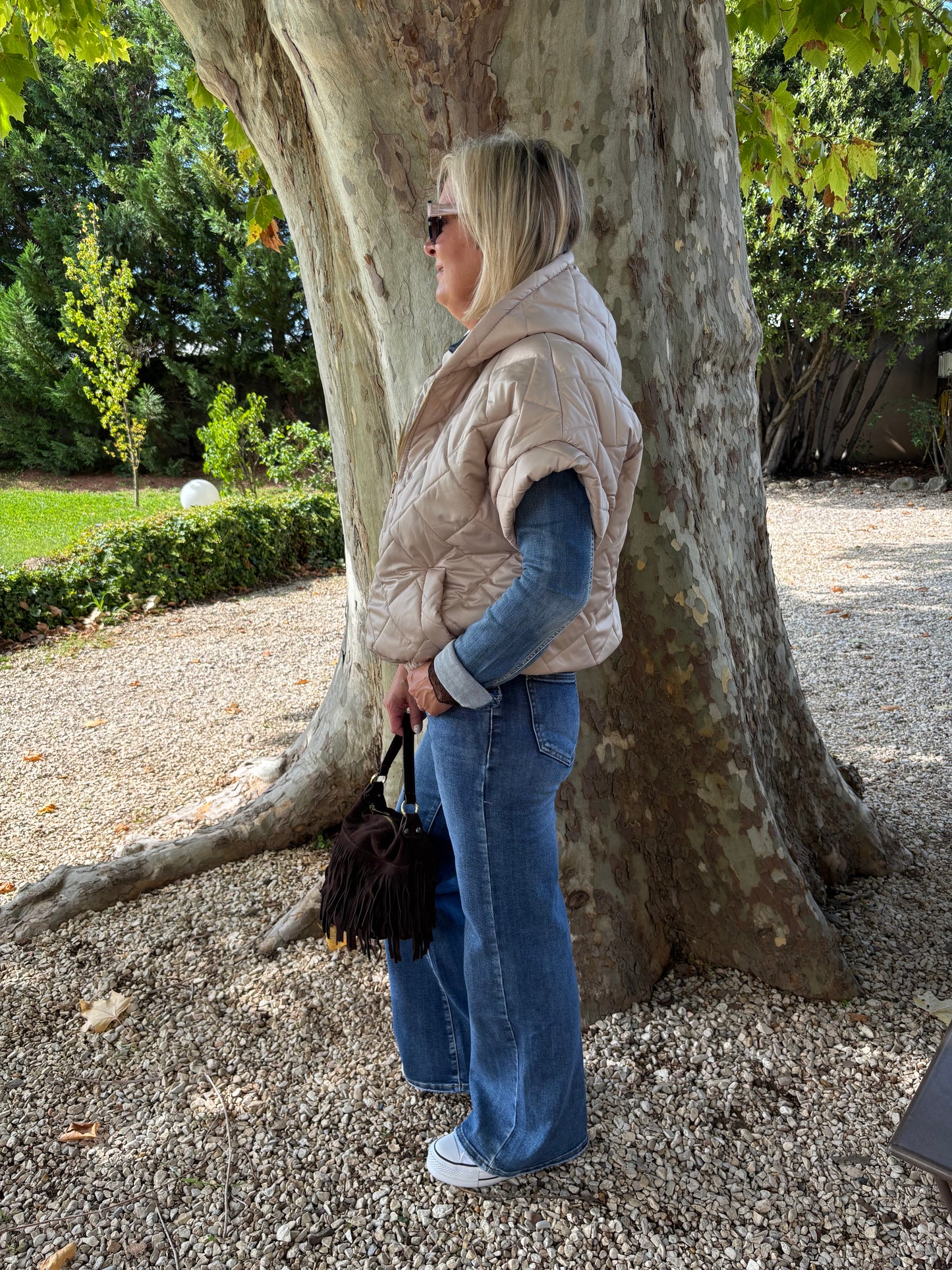 BLOUSON AVEC CAPUCHE BEIGE