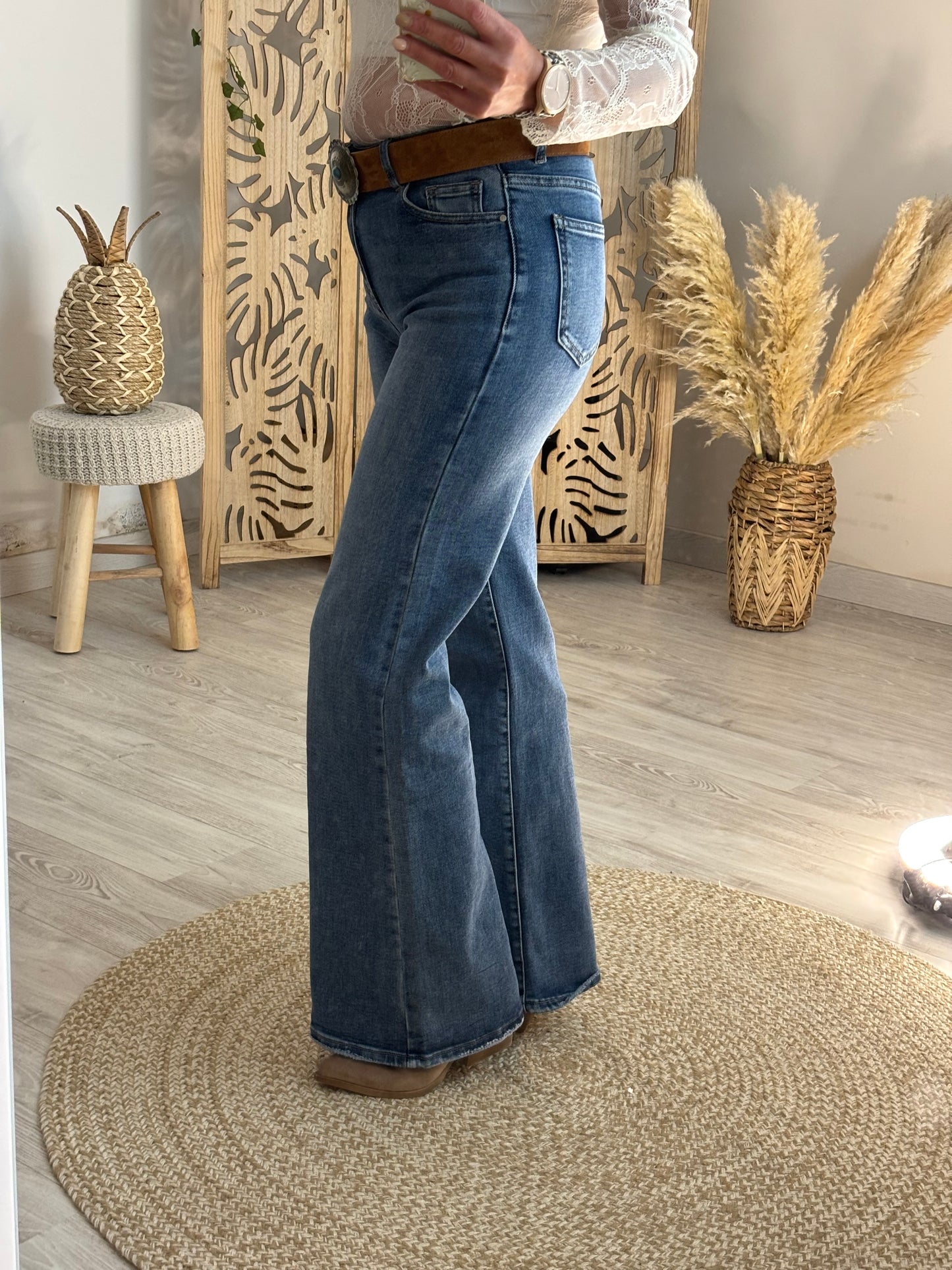 JEANS BOOTCUT BLEU