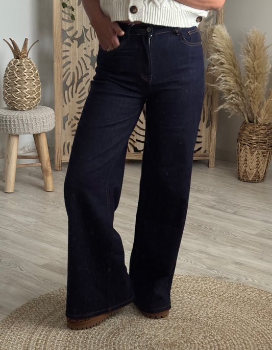 JEANS WIDE LEG BRUT