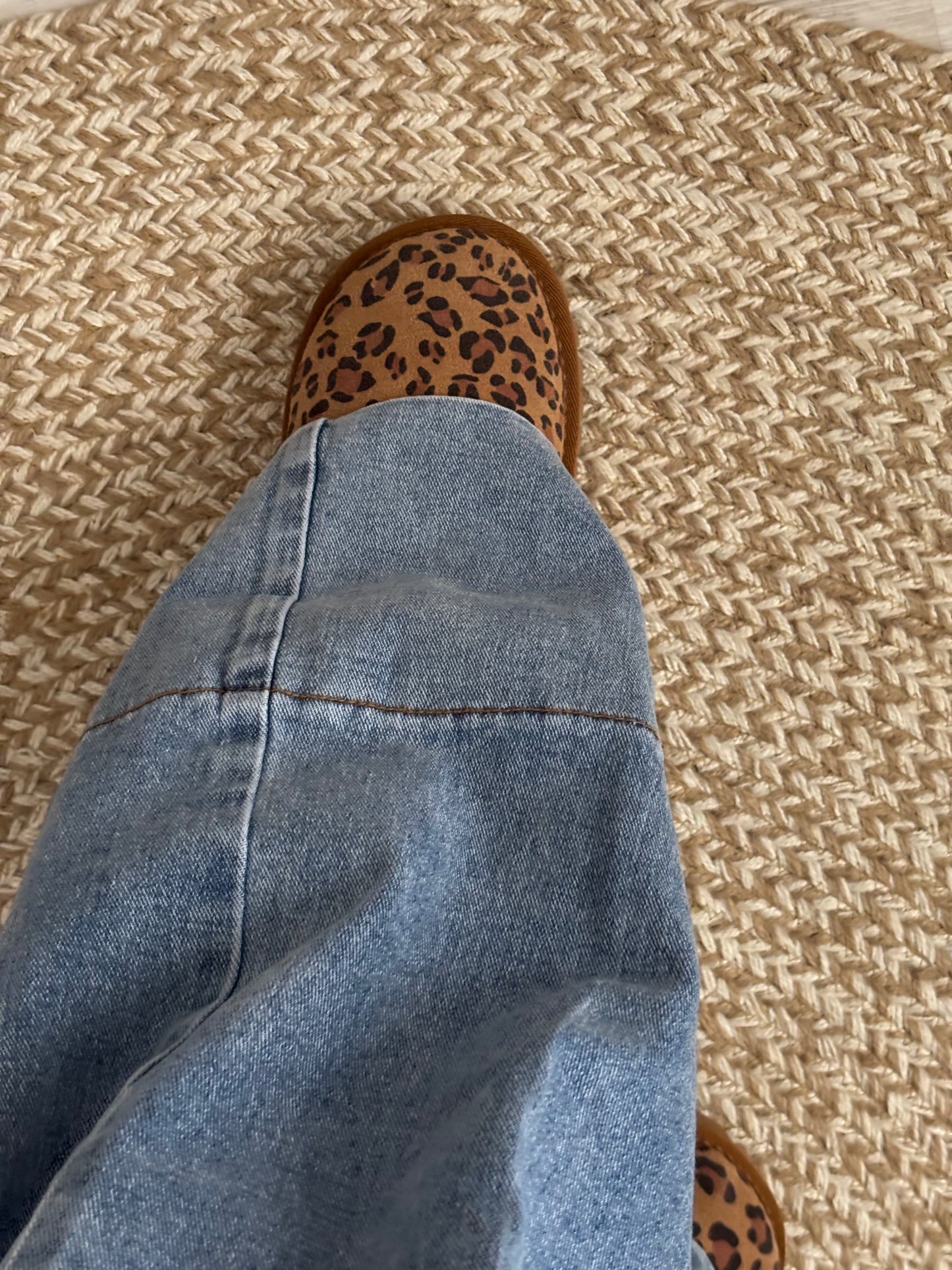 JEANS WIDE LEG BLEU CLAIR