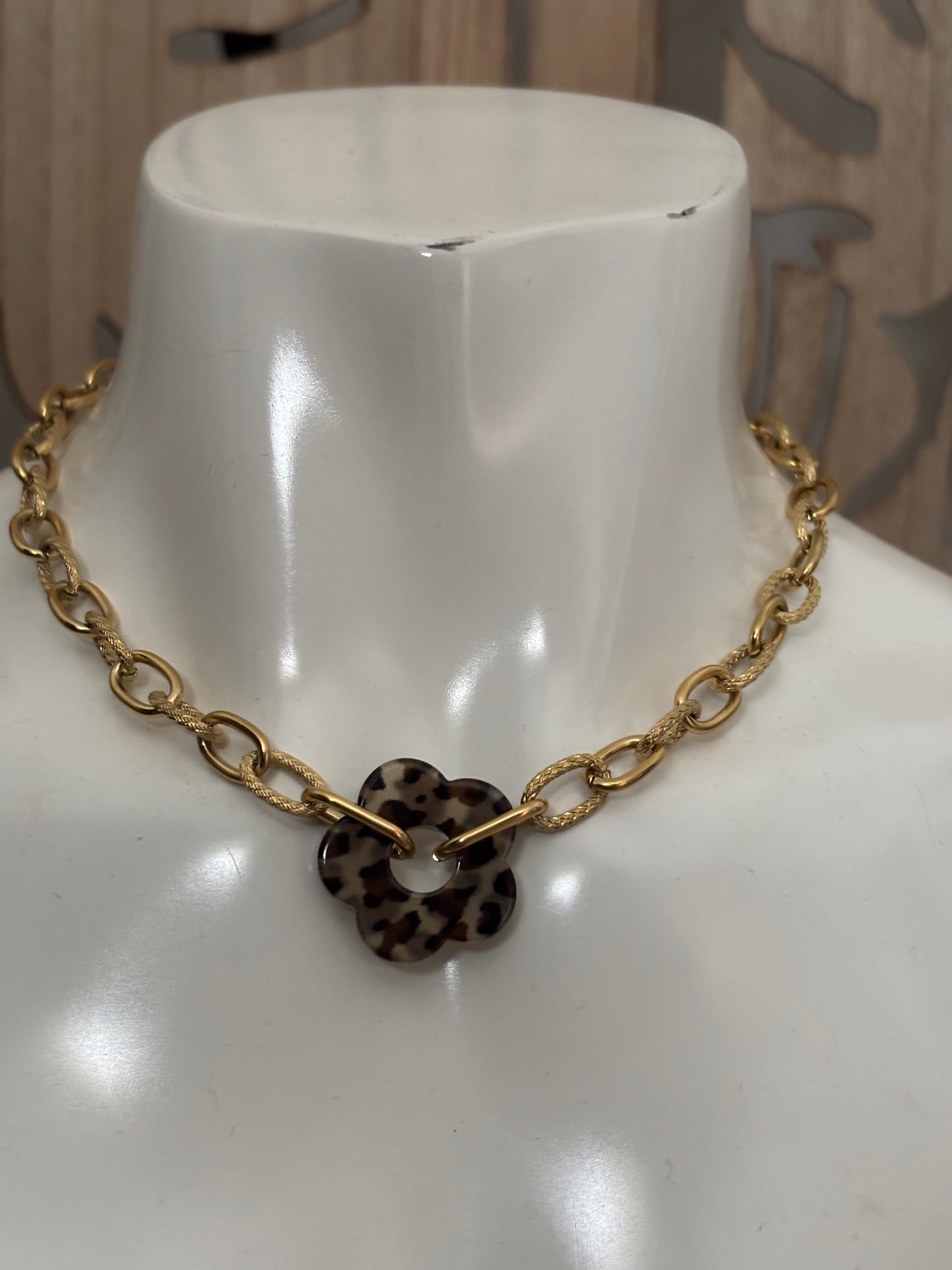 COLLIER GROSSE MAILLE LEO