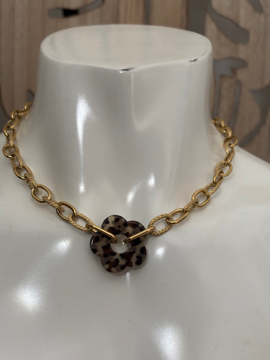 COLLIER GROSSE MAILLE LEO