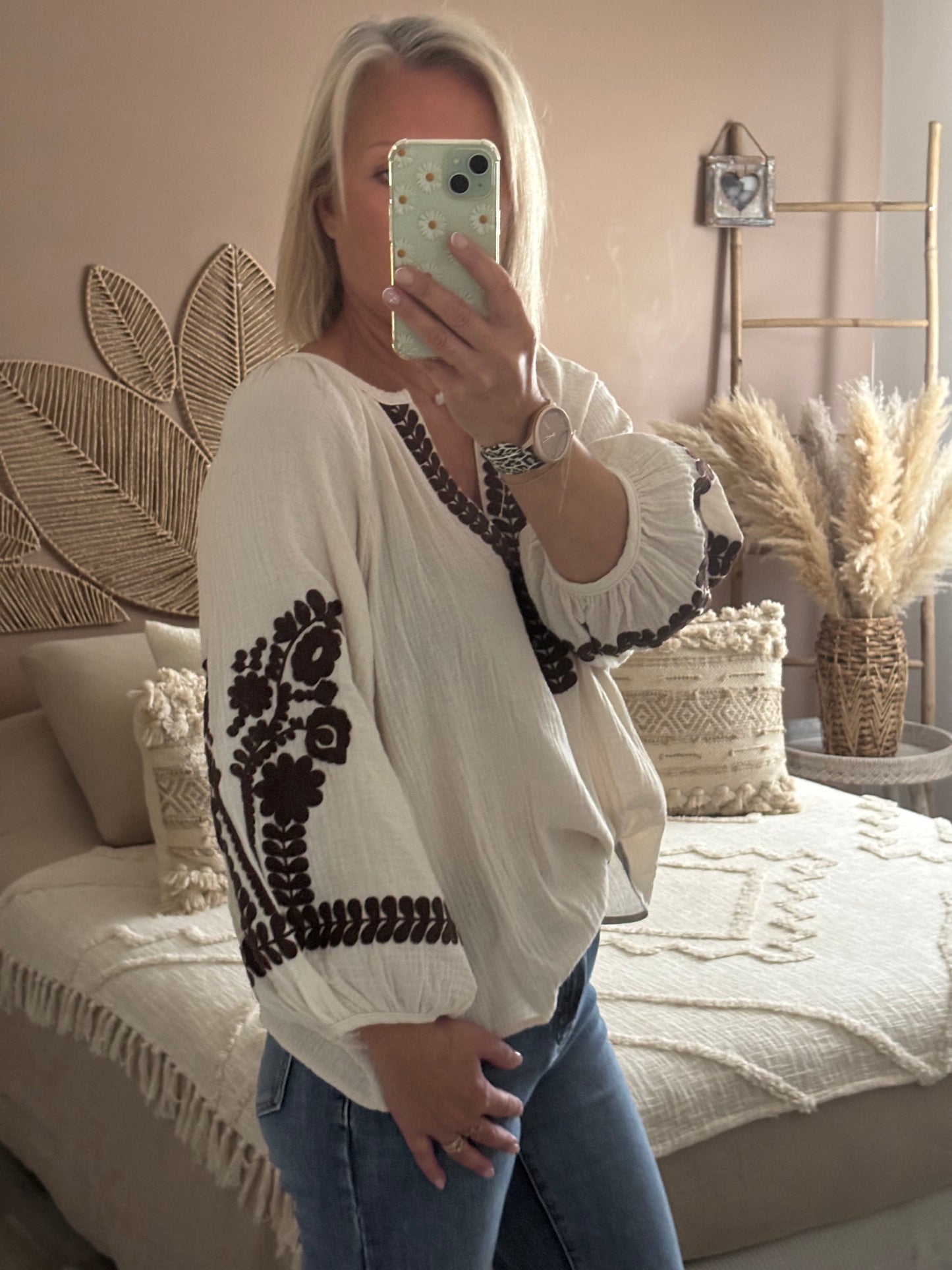 TUNIQUE BEIGE BRODEE