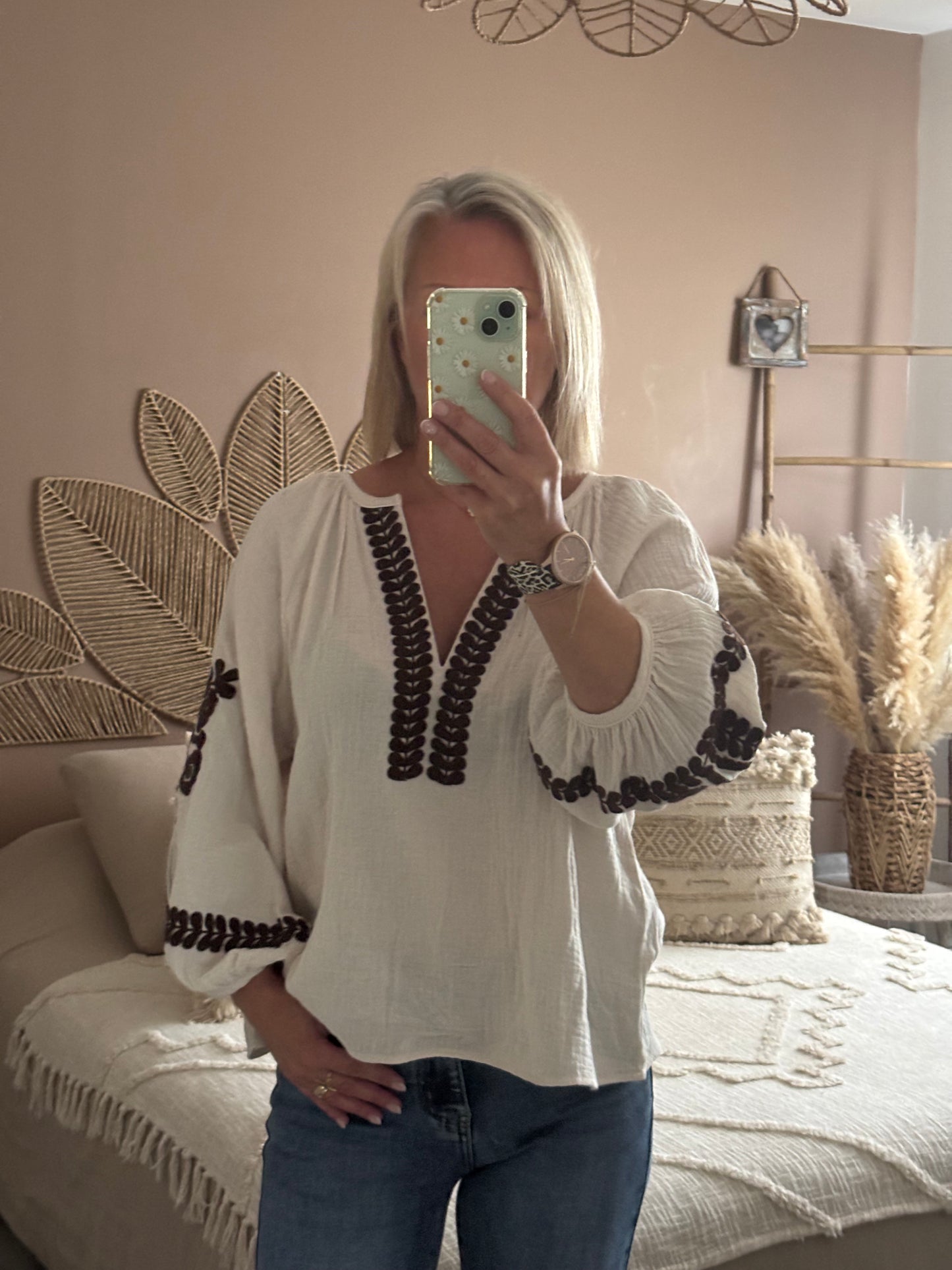 TUNIQUE BEIGE BRODEE