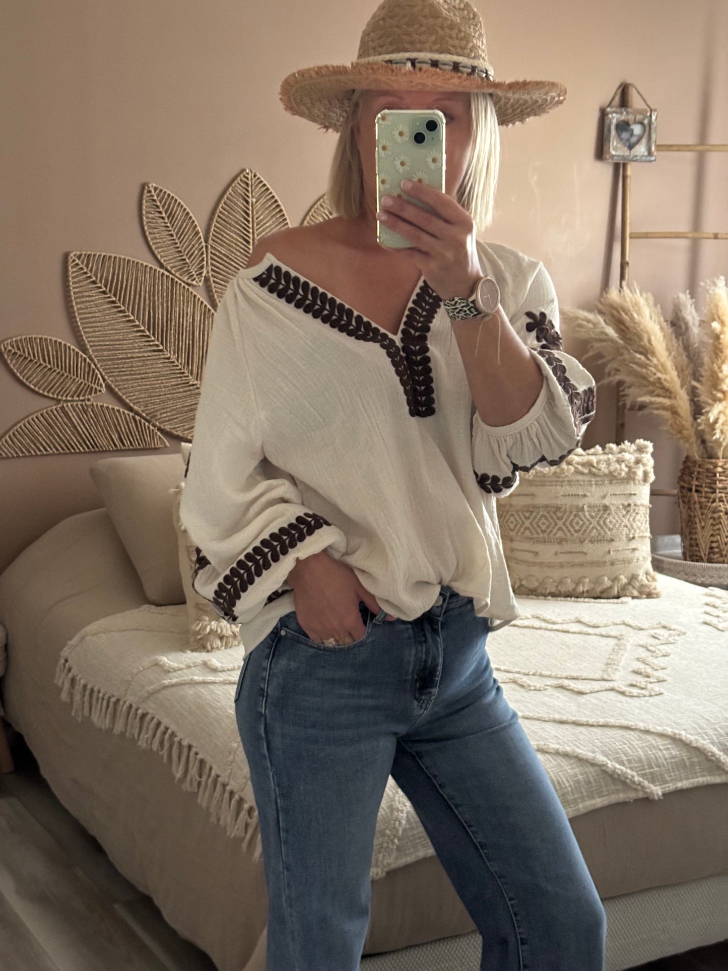 TUNIQUE BEIGE BRODEE