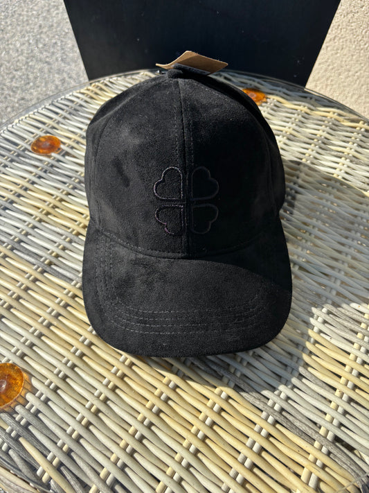 CASQUETTE EN SUEDINE NOIRE