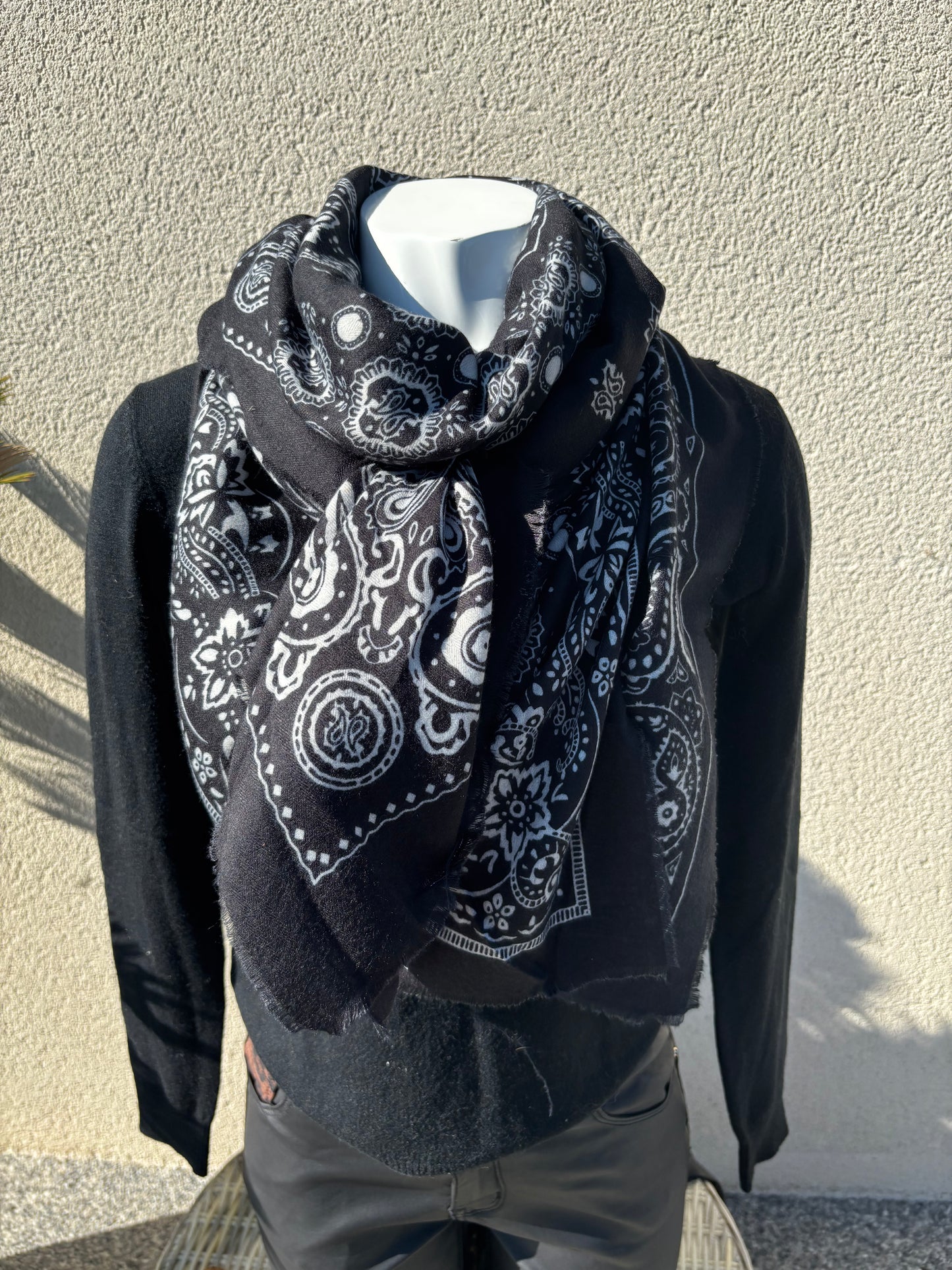 ECHARPE BANDANA NOIRE