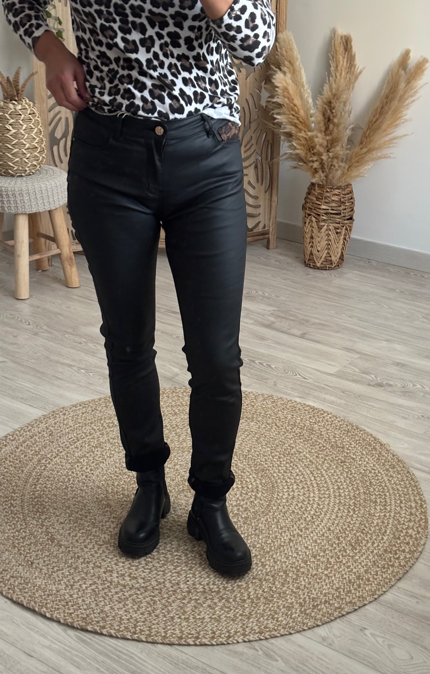 PANTALON SIMLI NOIR/LEO