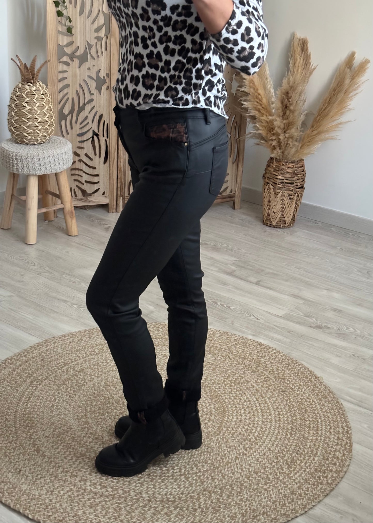 PANTALON SIMLI NOIR/LEO