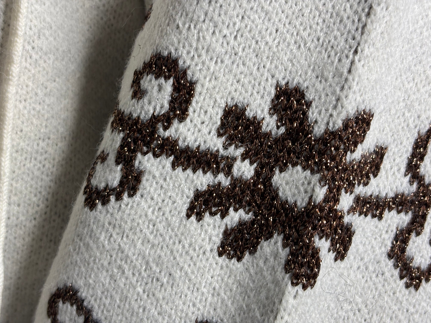 PULL BRODE LACET BEIGE