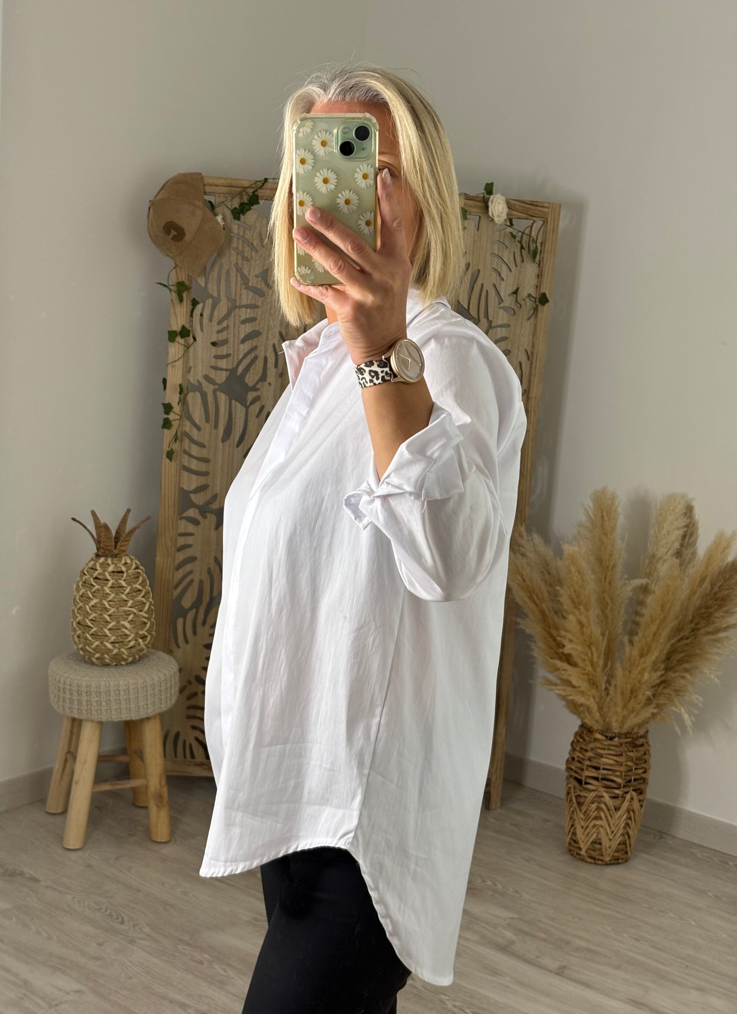 CHEMISE LONGUE BLANCHE