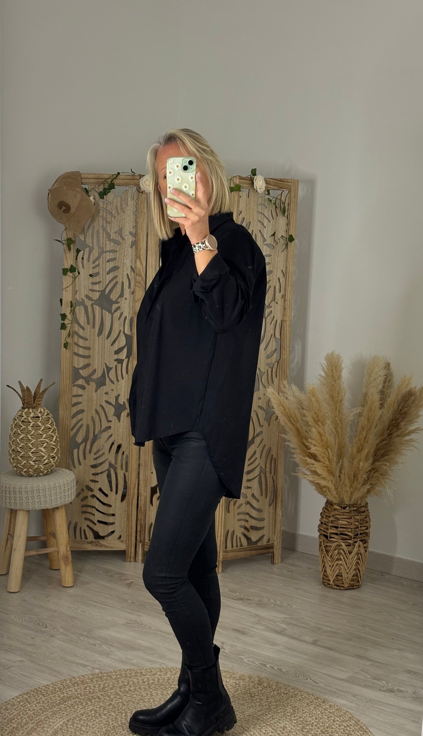 CHEMISE LONGUE NOIRE