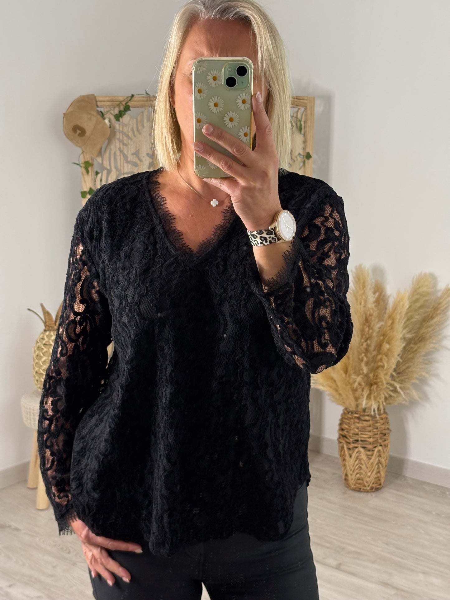 TUNIQUE DENTELLE VELOURS