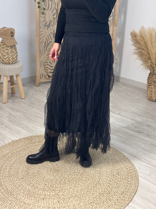 JUPE LONGUE NOIRE VOILE