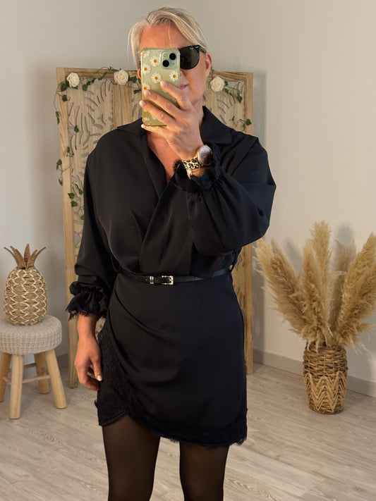 ROBE PORTEFEUILLE DENTELLE