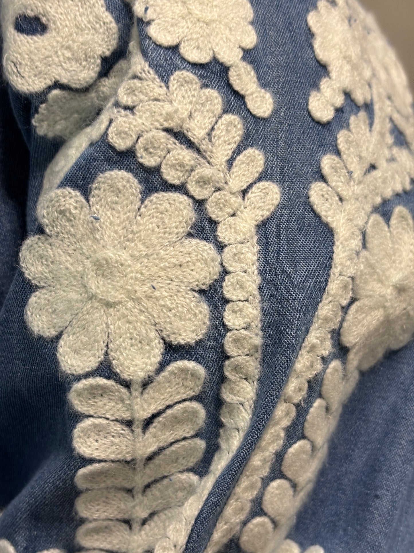 BLOUSE JEANS BOHO BLANC