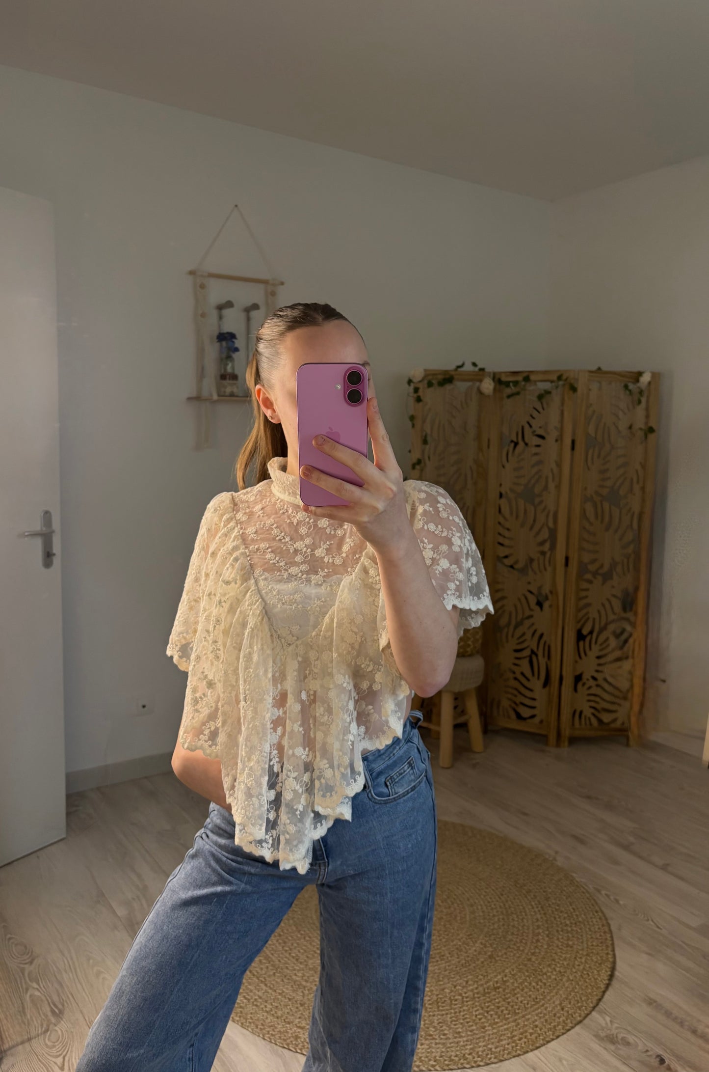 BLOUSE DENTELLE ECRU