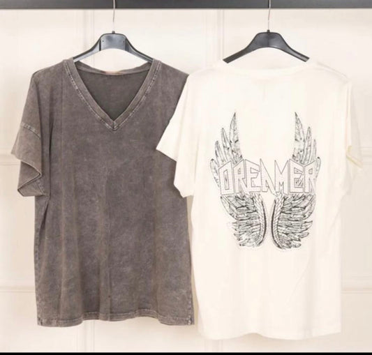 TEE SHIRT DREAMER GRIS