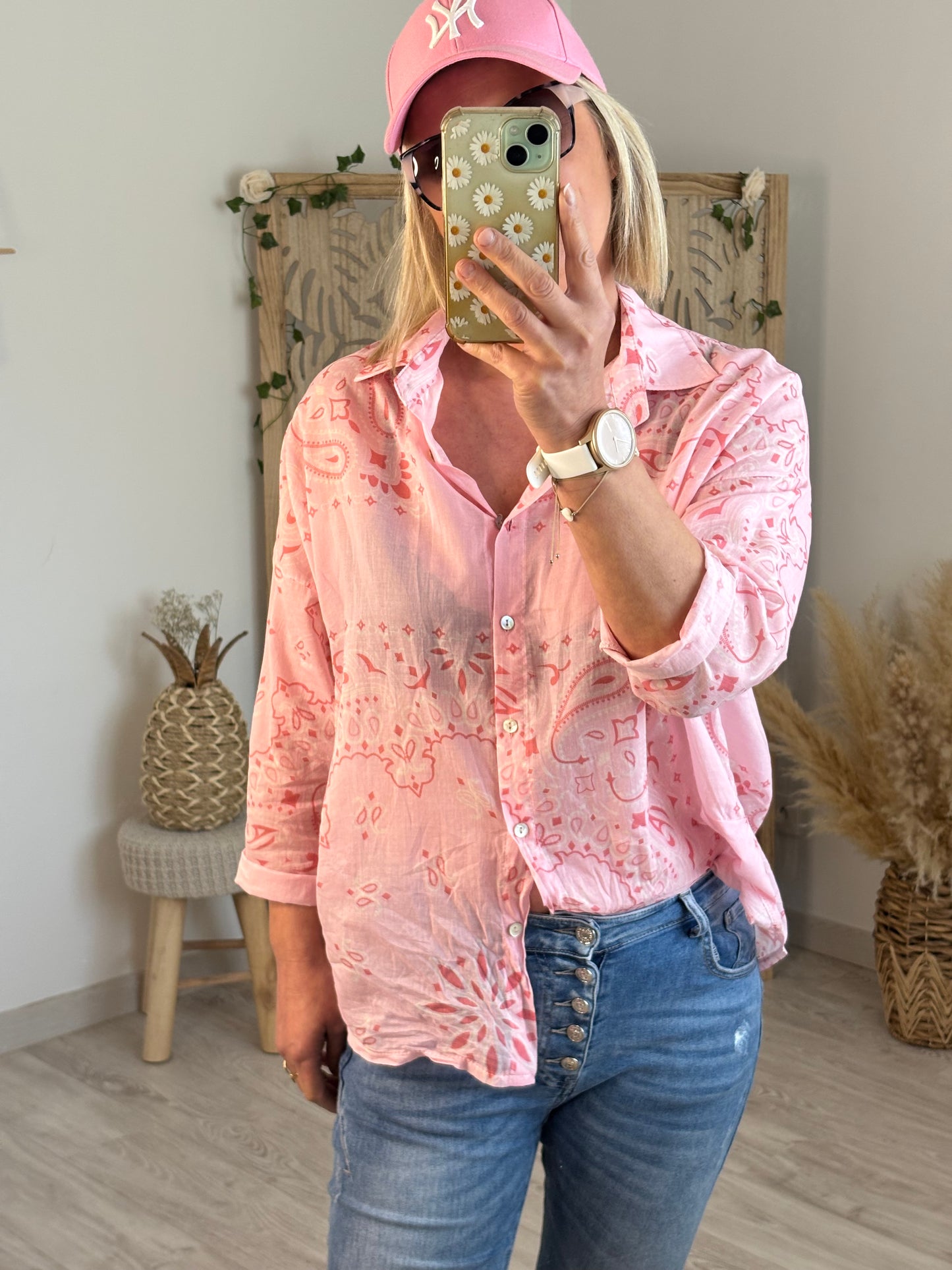 CHEMISE BANDANA PINK