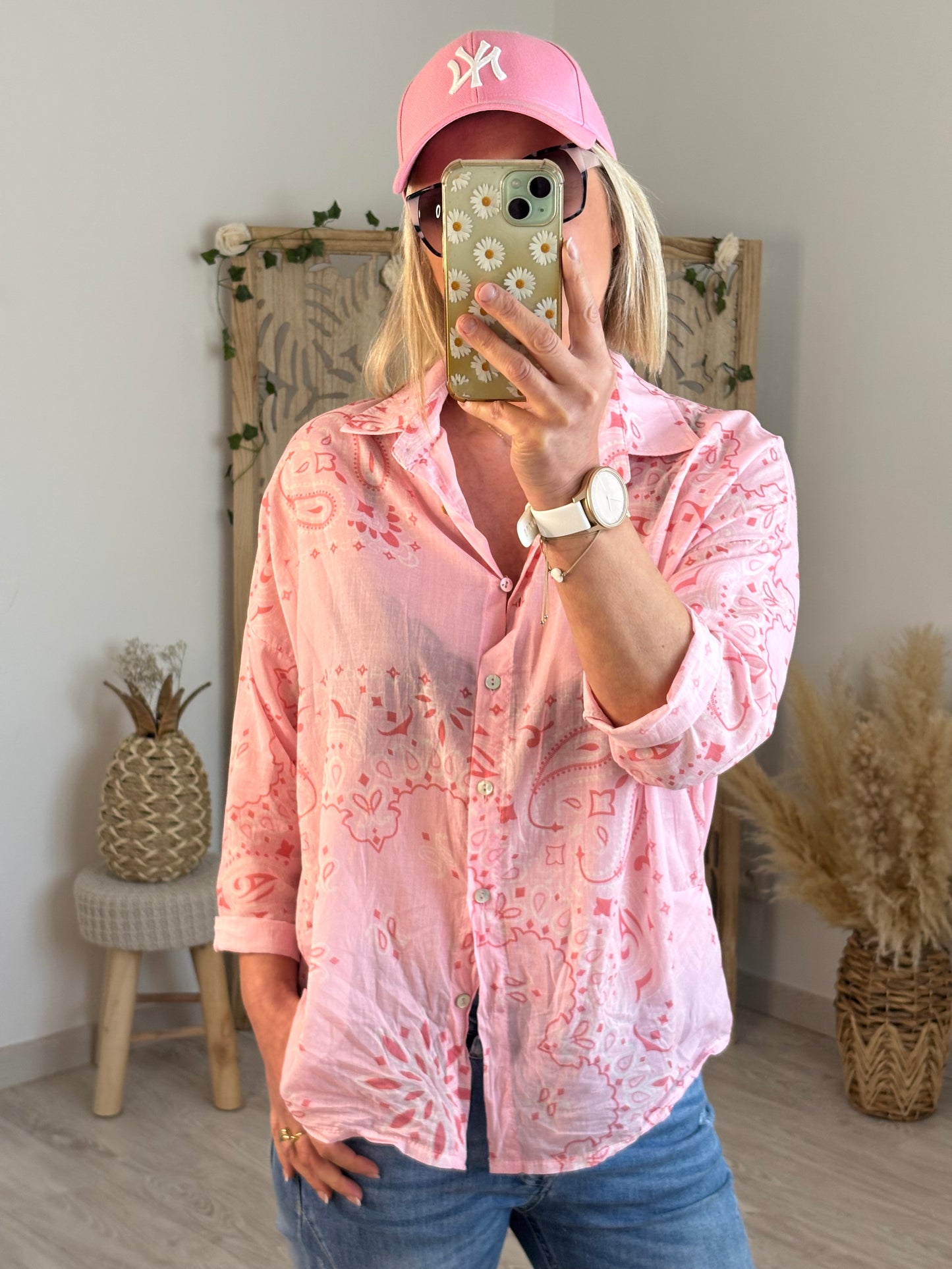 CHEMISE BANDANA PINK