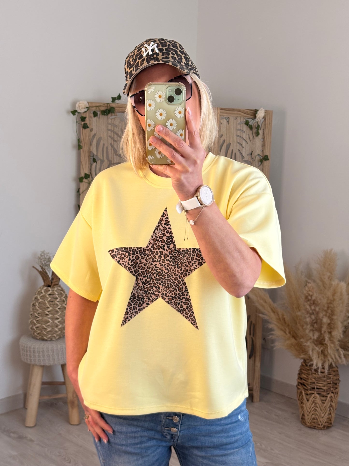 T SHIRT ETOILE LEO JAUNE