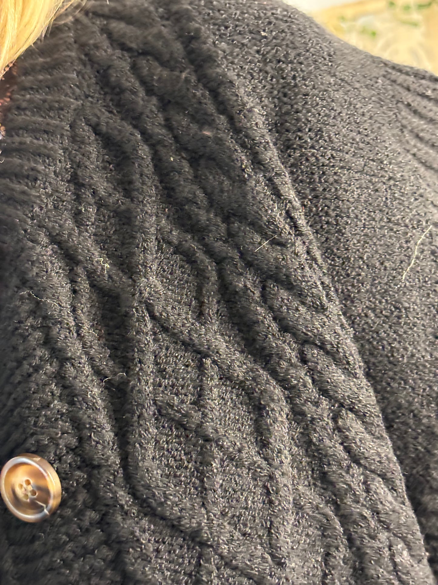 GILET TORSADE NOIR