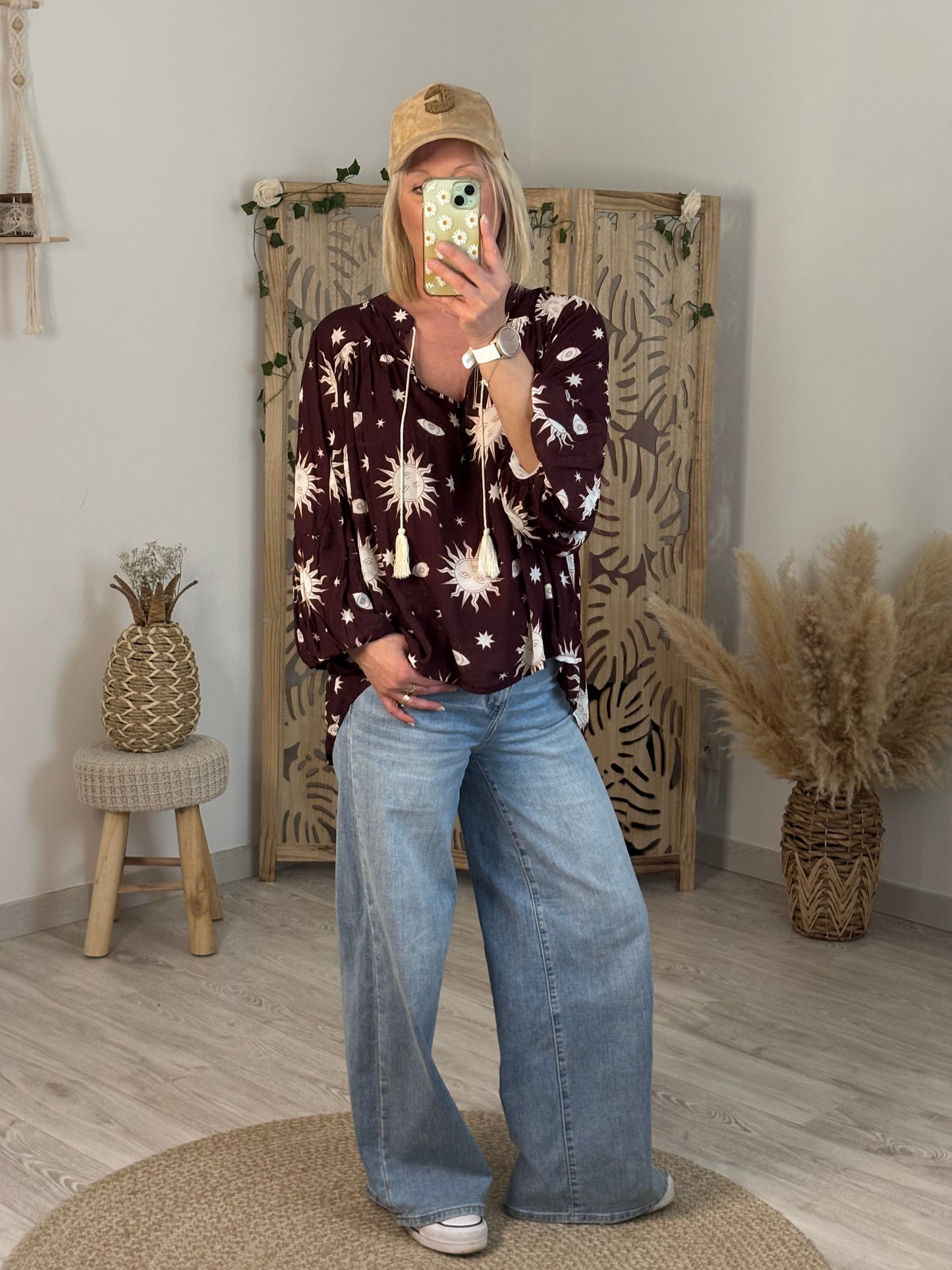 BLOUSE SOLEIL BORDEAUX