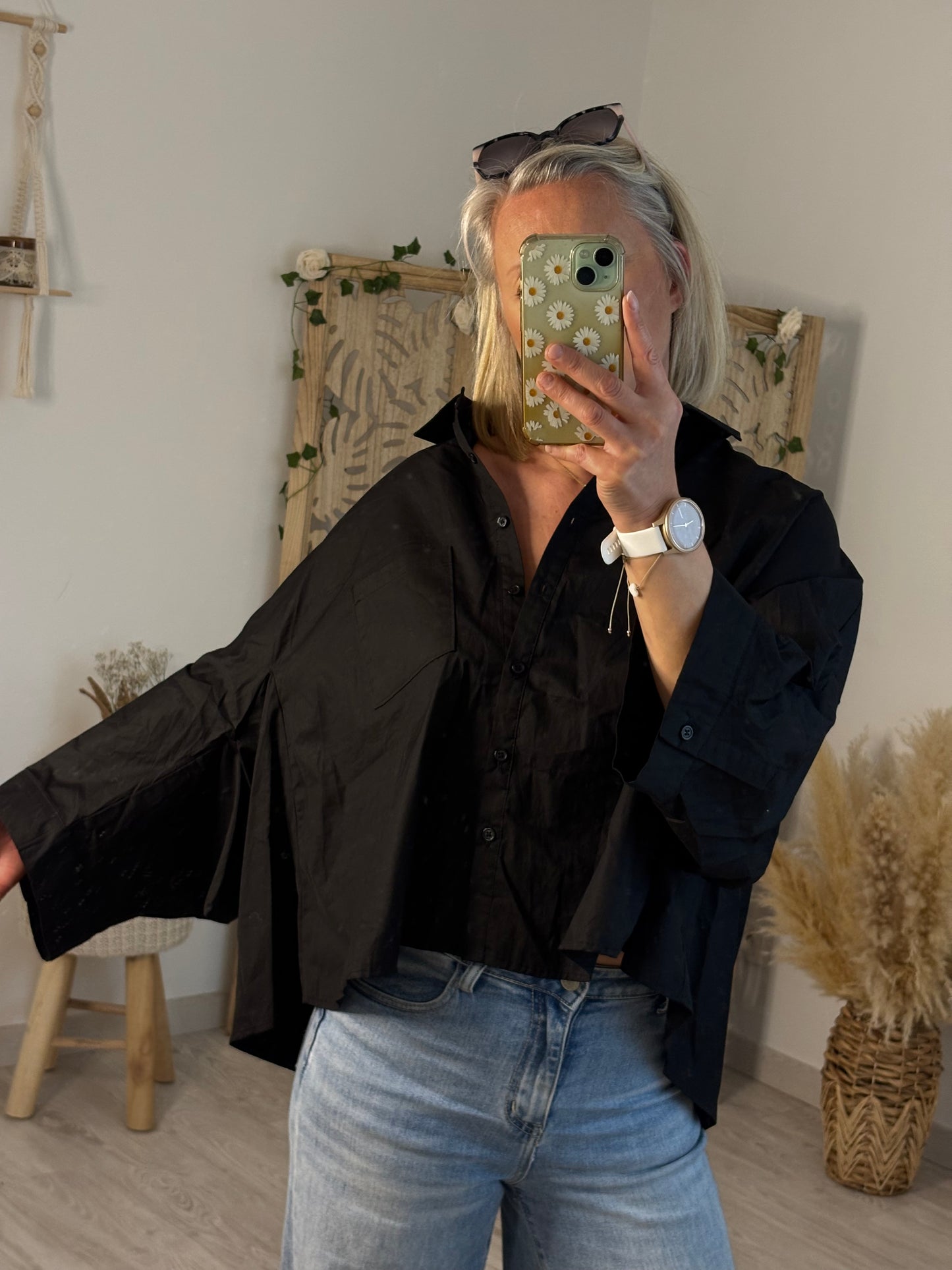 CHEMISE COURTE NOIRE