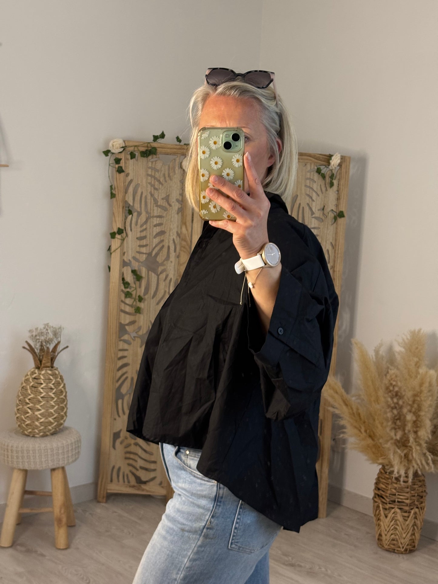 CHEMISE COURTE NOIRE