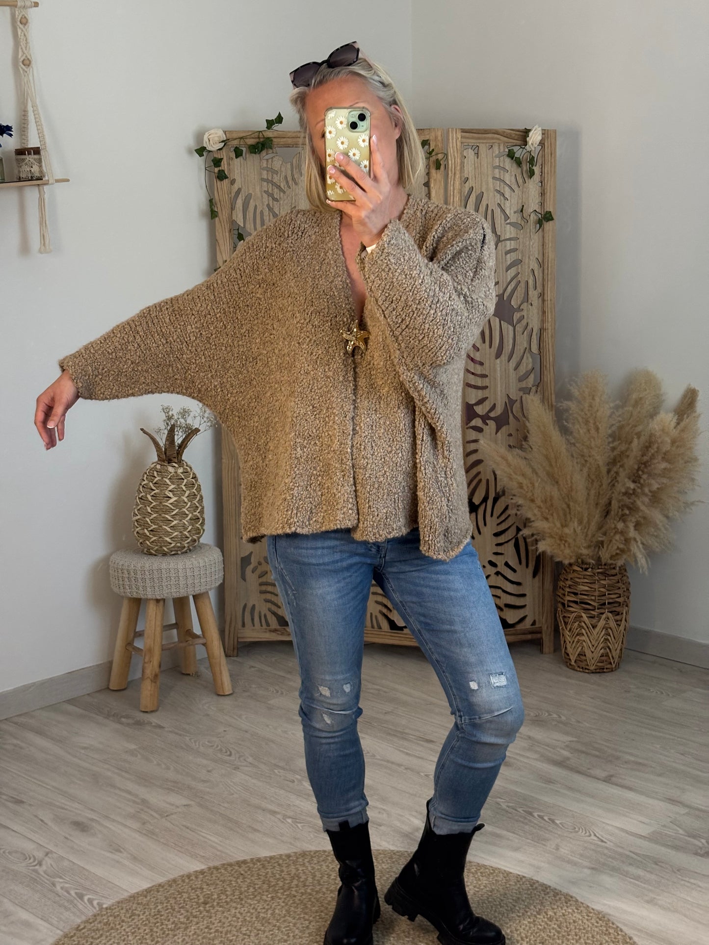 GILET ETOILE DE MER TAUPE