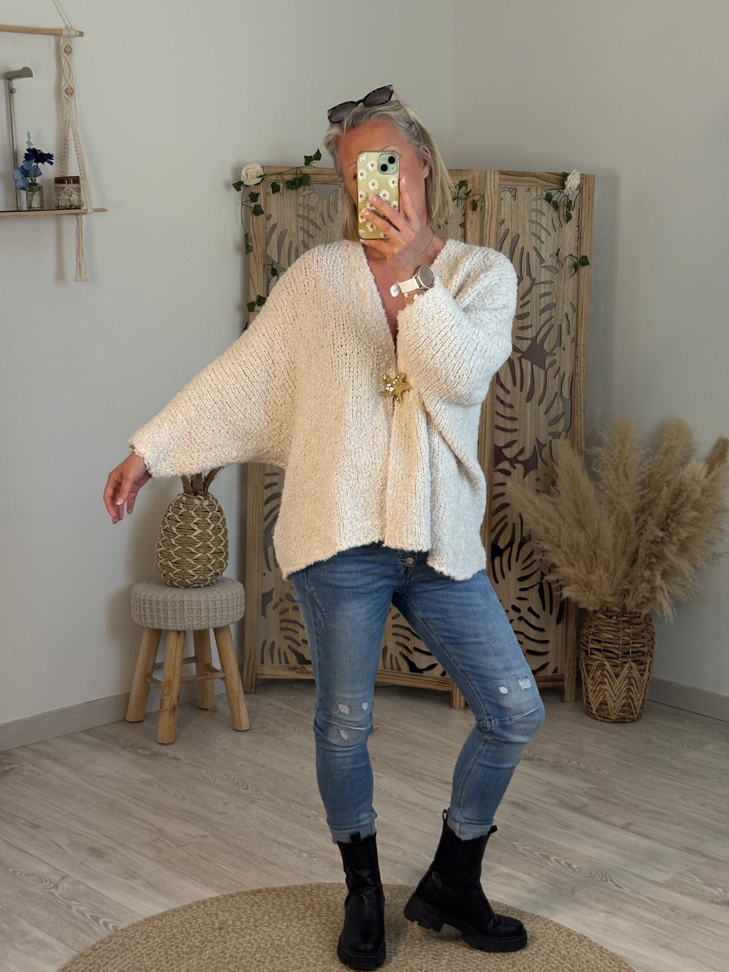 GILET ETOILE DE MER BEIGE