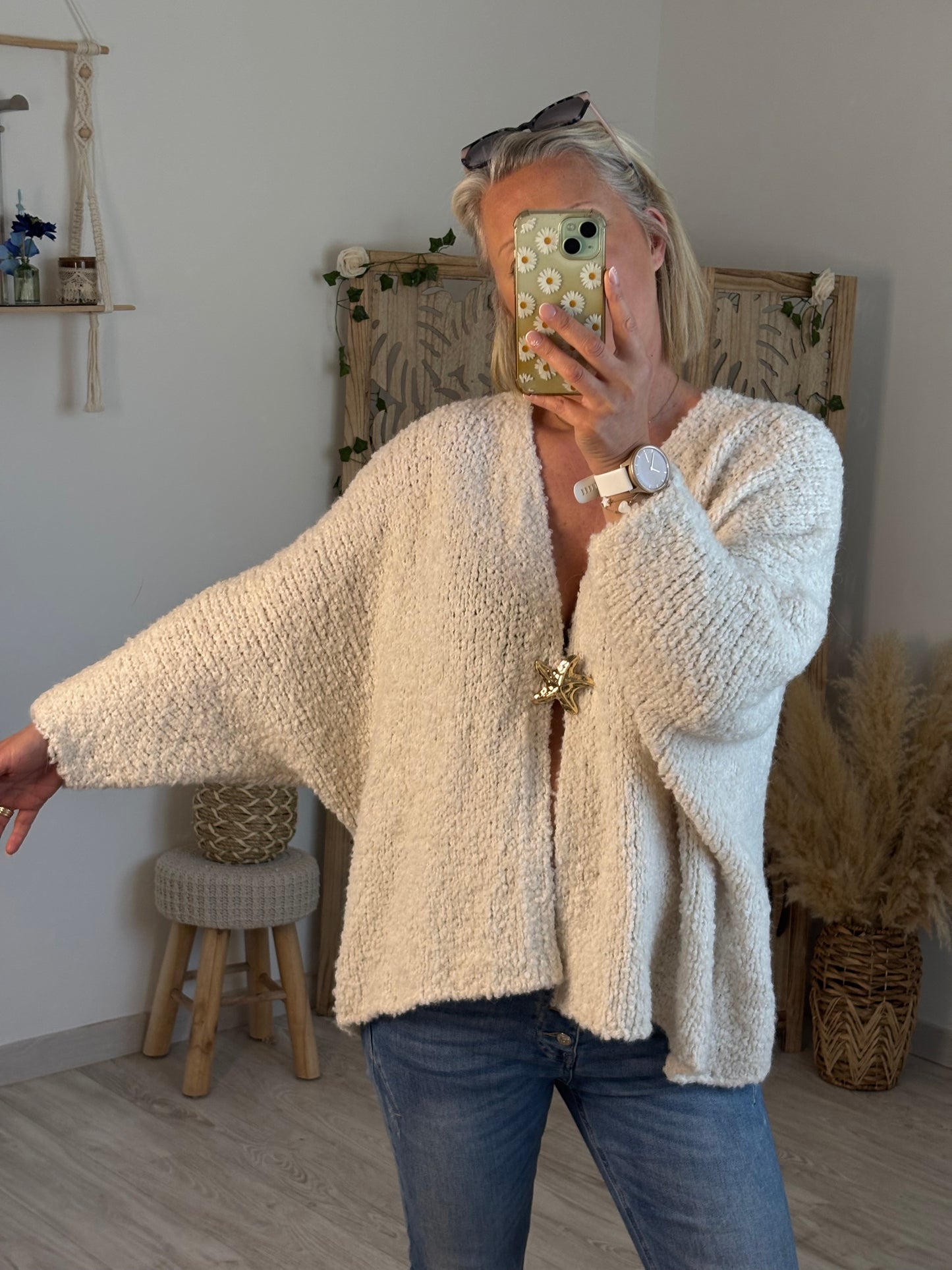 GILET ETOILE DE MER BEIGE