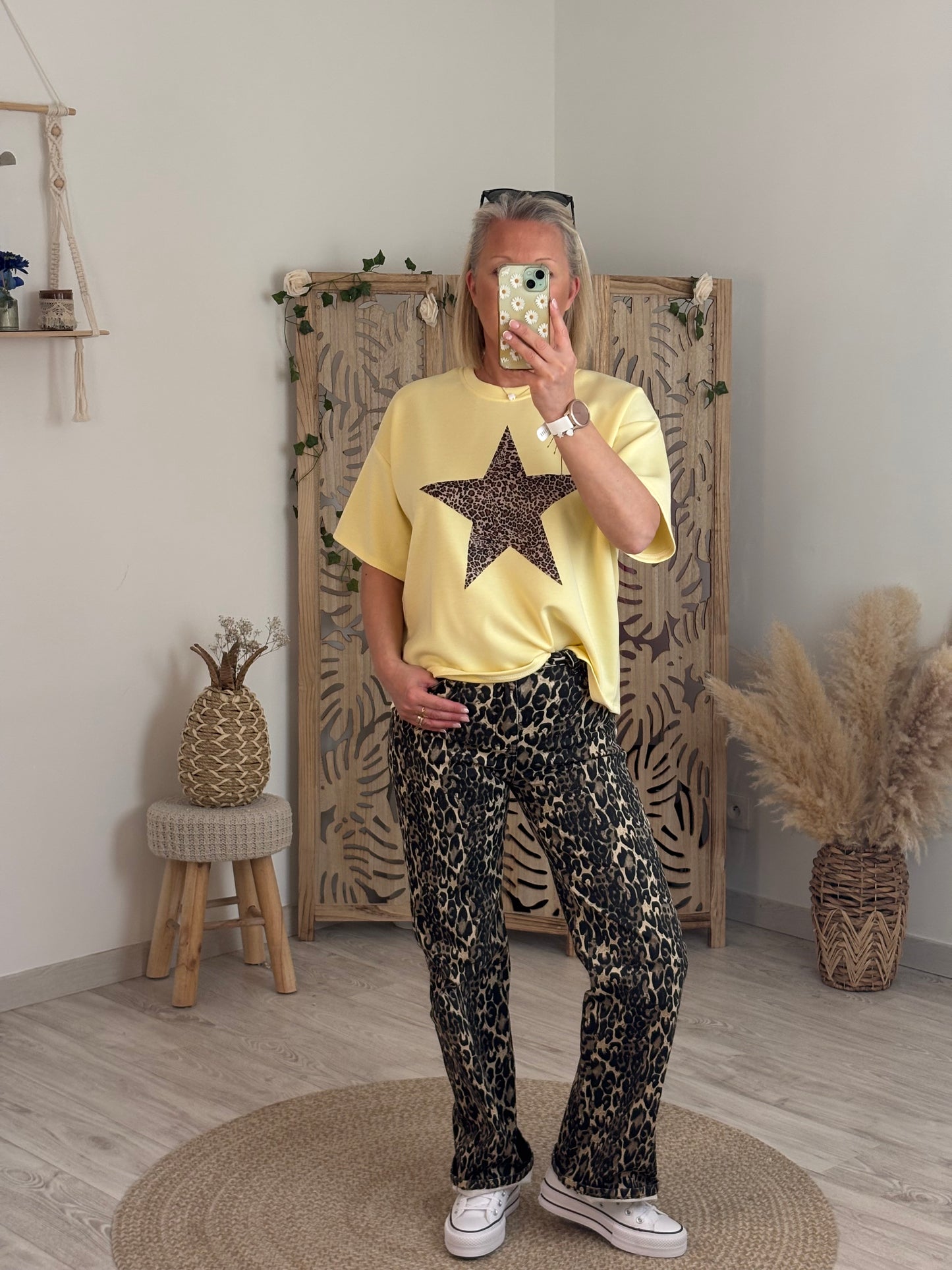 T SHIRT ETOILE LEO JAUNE