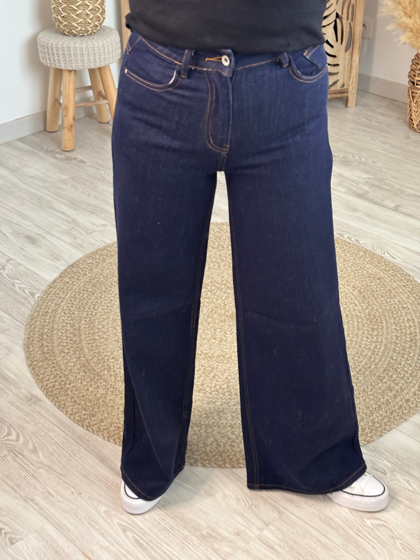 JEANS WIDE LEG BRUT