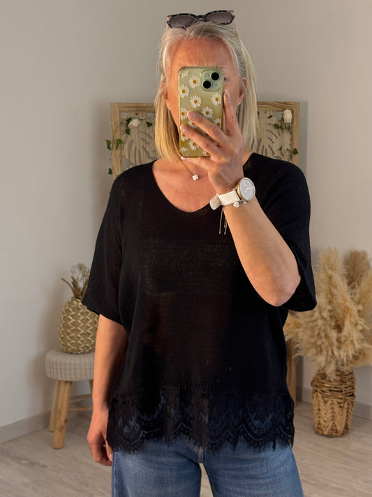 TUNIQUE BAS DENTELLE NOIRE