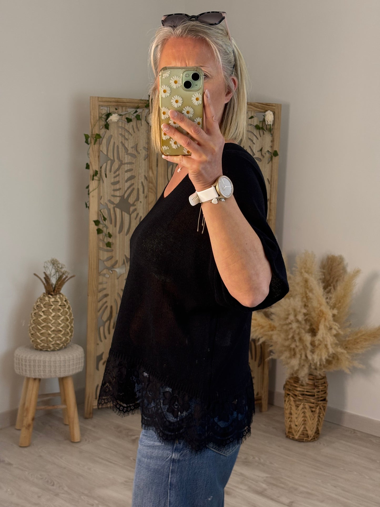TUNIQUE BAS DENTELLE NOIRE