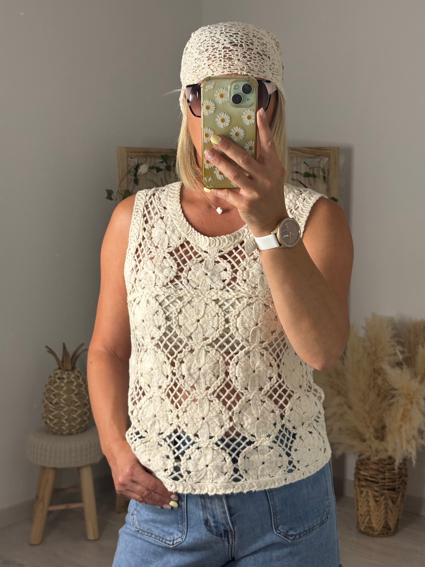 TOP CROCHET BEIGE