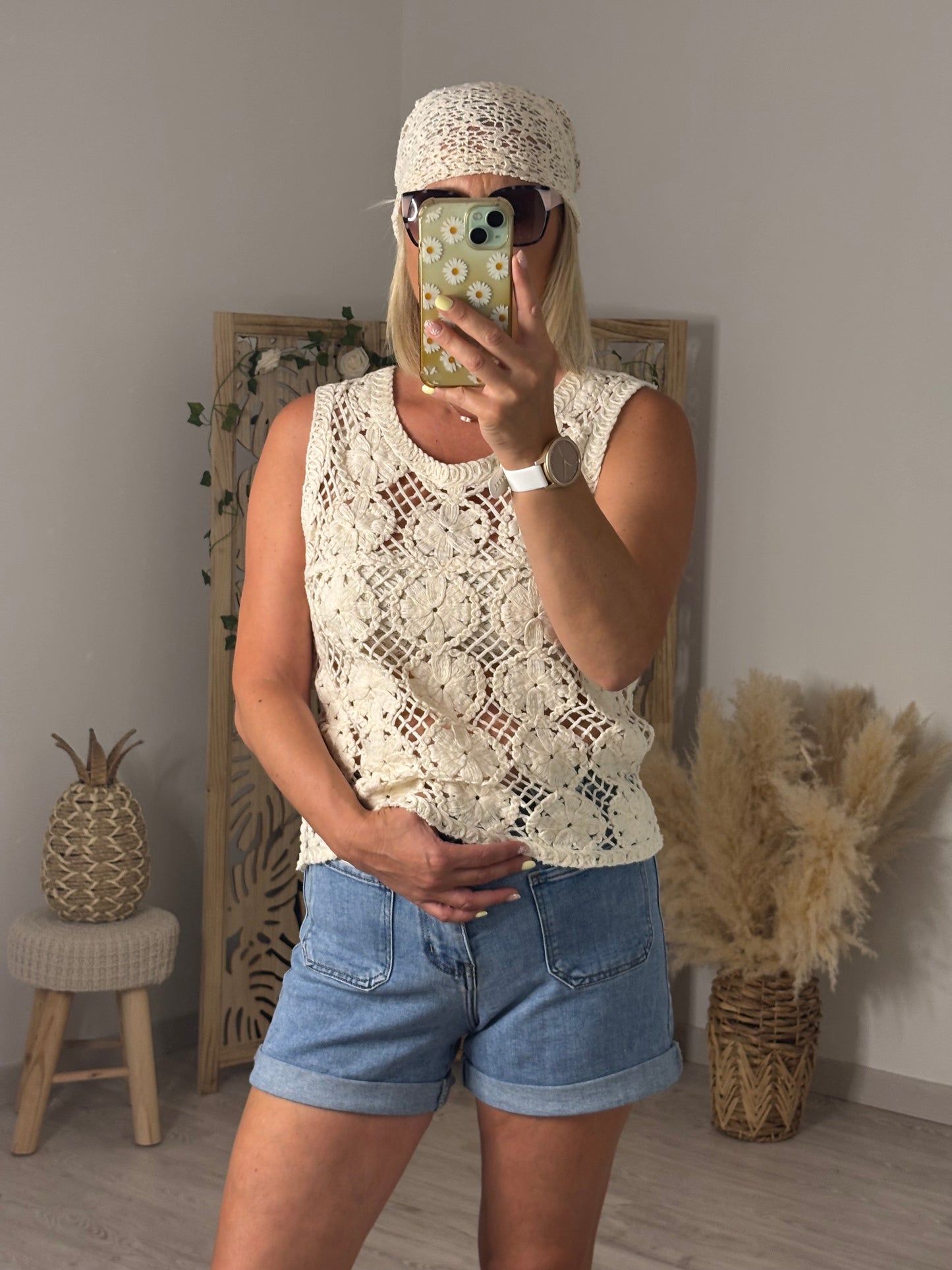 TOP CROCHET BEIGE