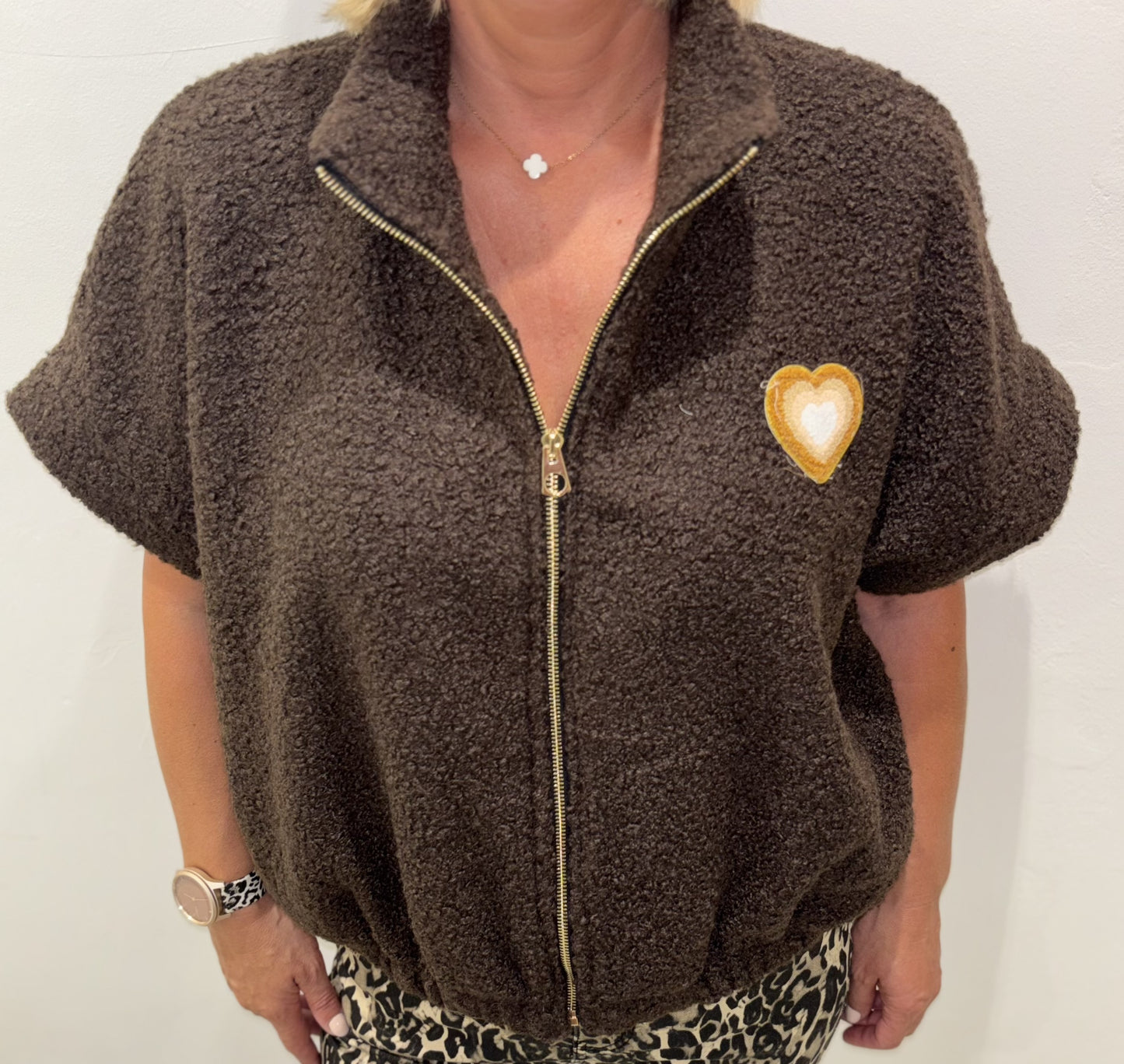 VESTE COEUR CHOCOLAT