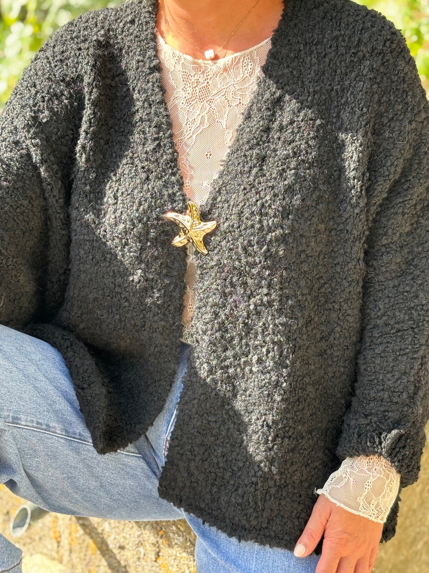 GILET ETOILE DE MER NOIR