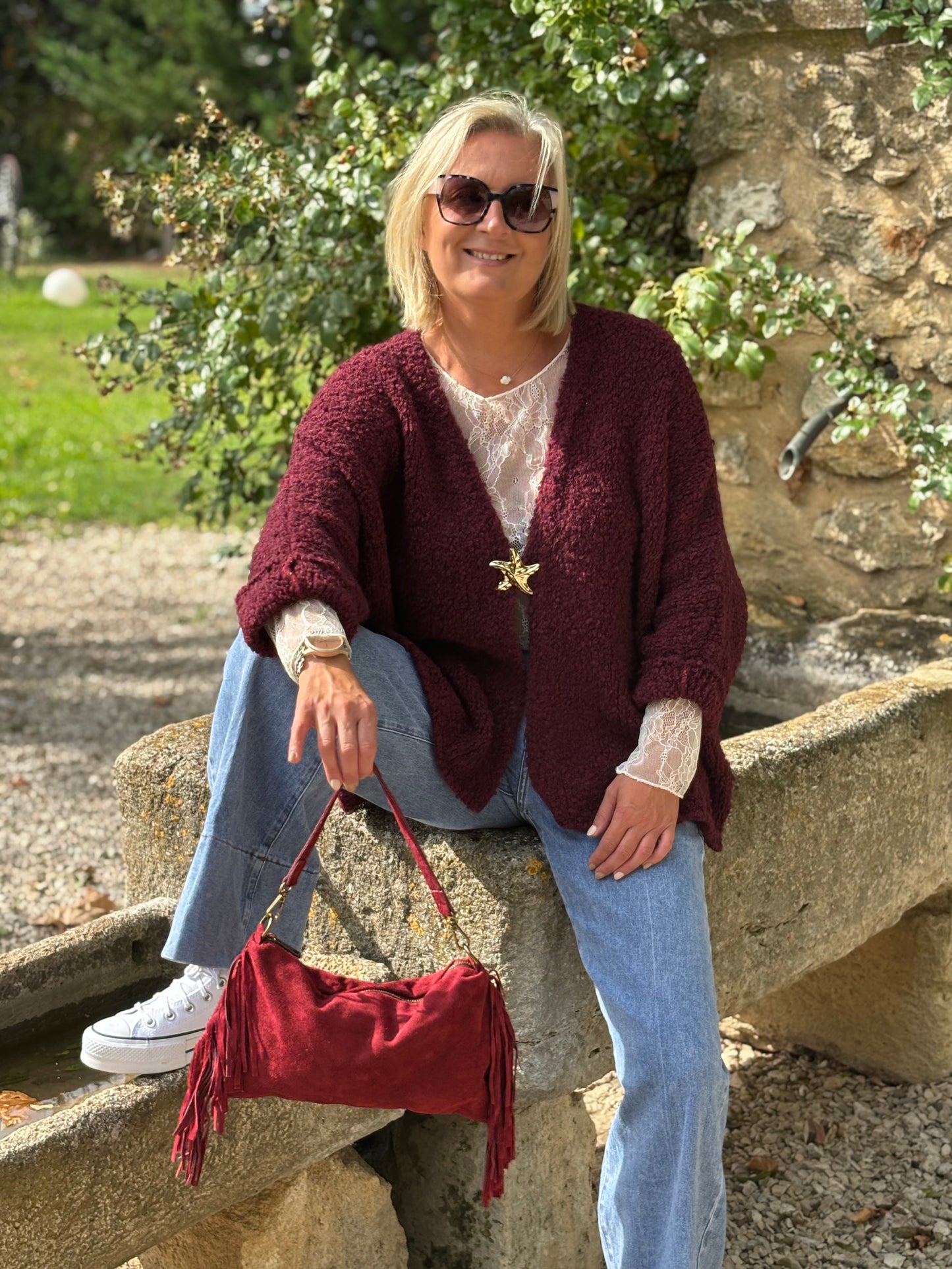 GILET ETOILE DE MER BORDEAUX