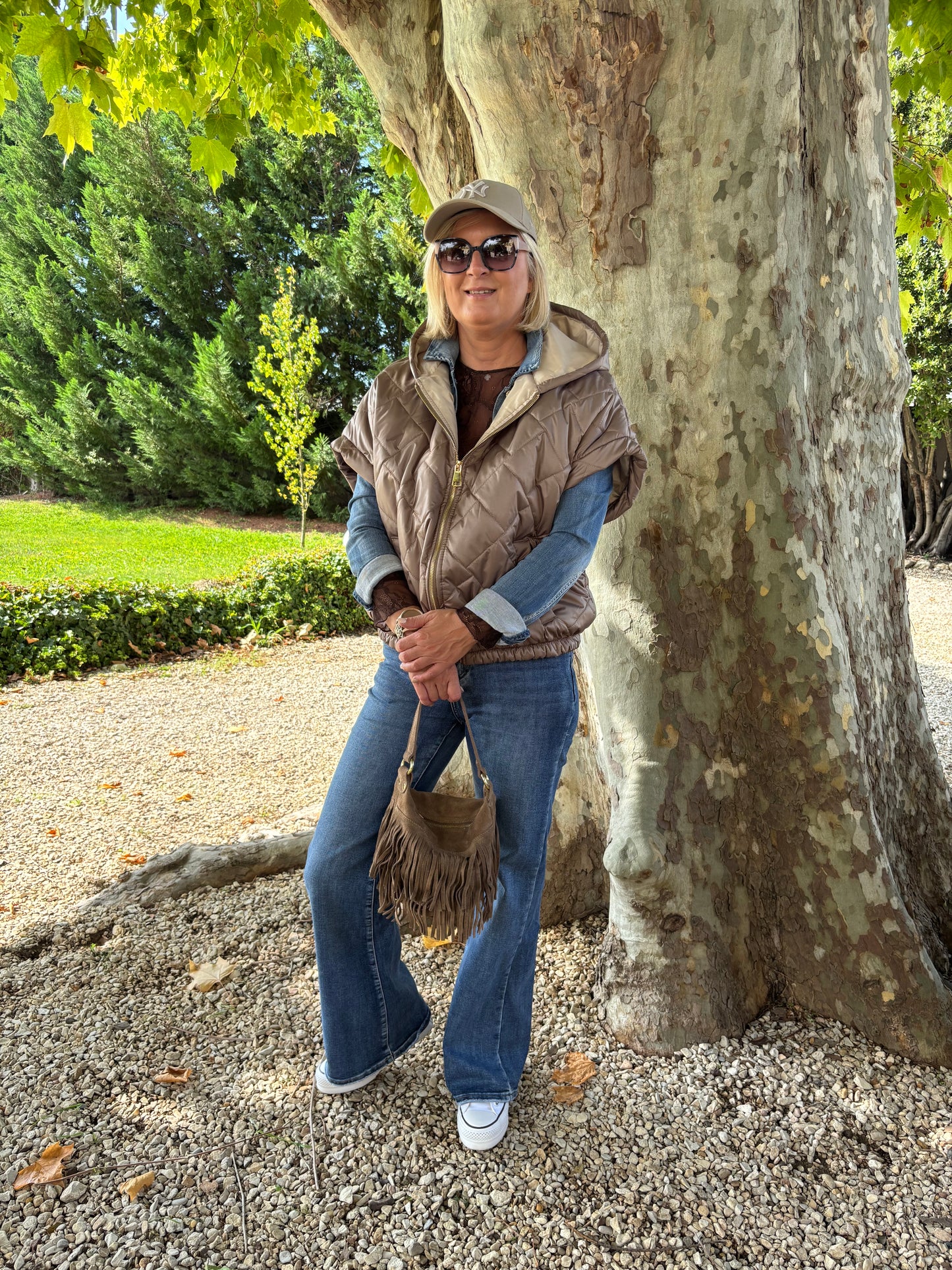 BLOUSON AVEC CAPUCHE TAUPE