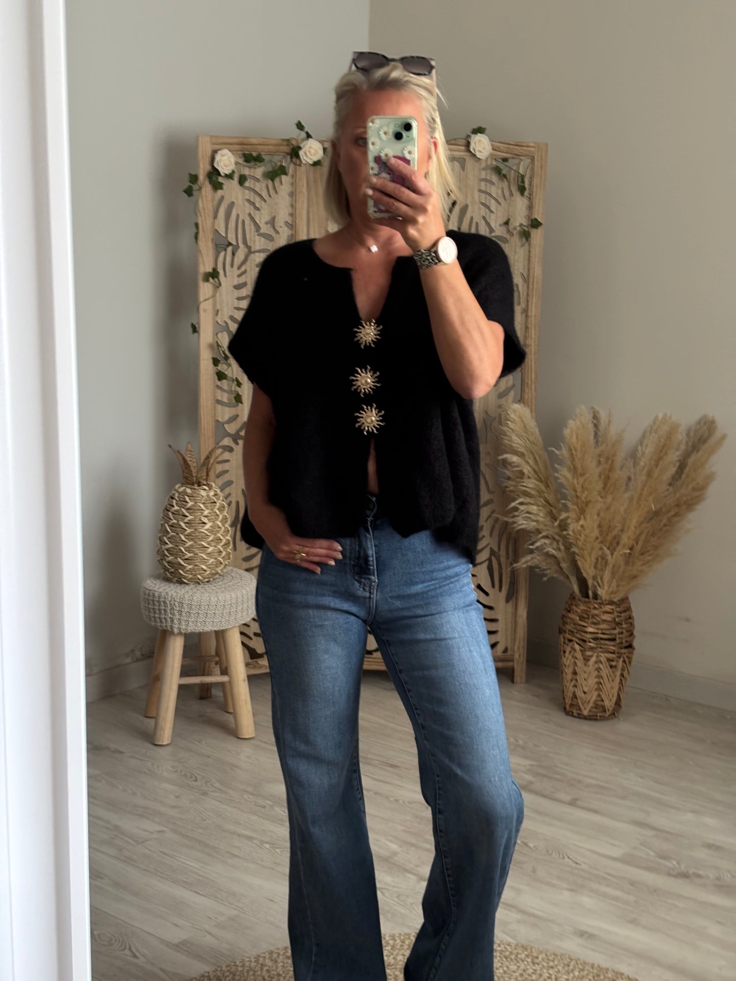 GILET MANCHES COURTES NOIR