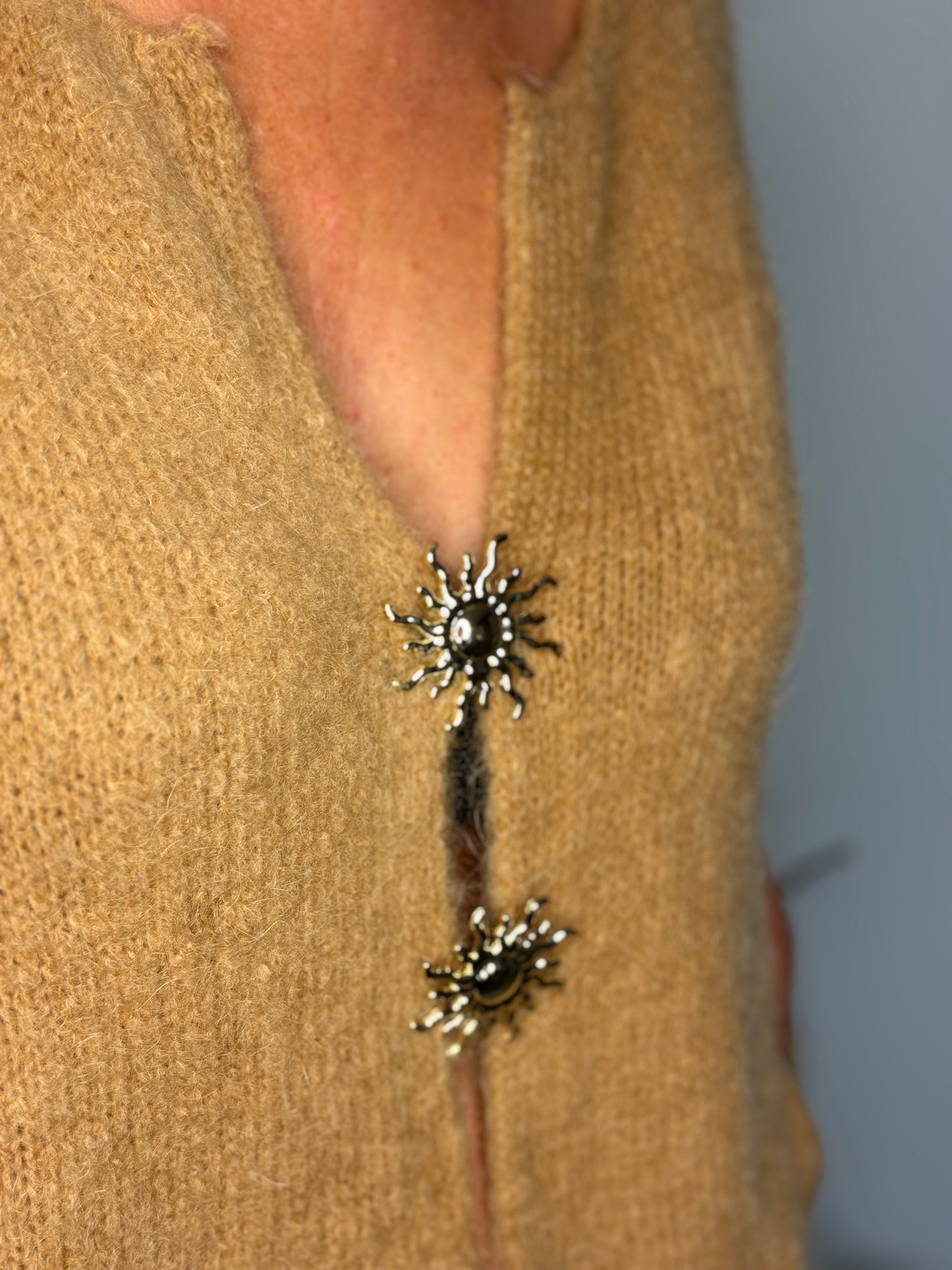 GILET MANCHES COURTES CAMEL